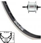 Voorwiel 28" naafdyn.rb.brake -dh-c6000-3rn 6v-3w zac 2000 velg zwart